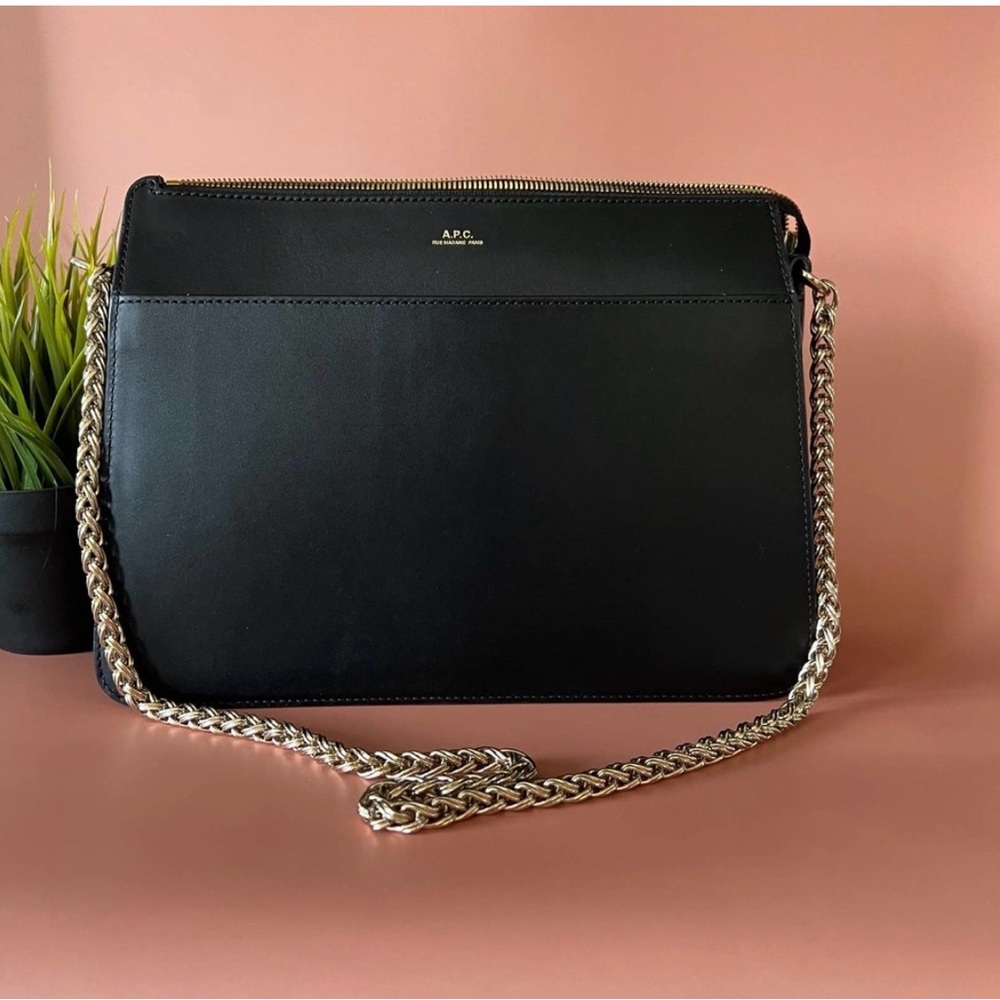 A.P.C. Black Leather Ella Bag